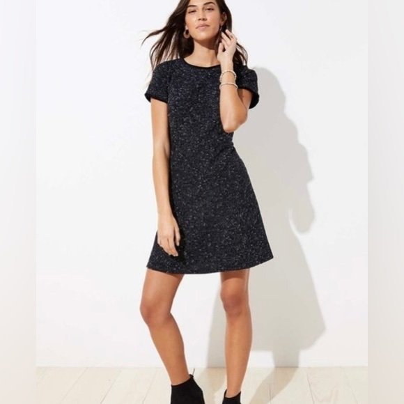Loft Tweed Fit and Flare Casual Dress Size 2 - Picture 1 of 12